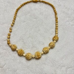 Carved Bead Necklace